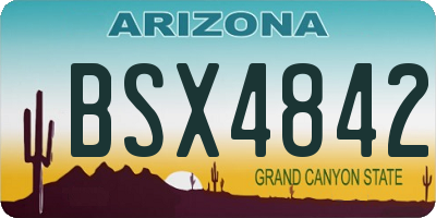 AZ license plate BSX4842