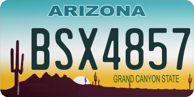 AZ license plate BSX4857