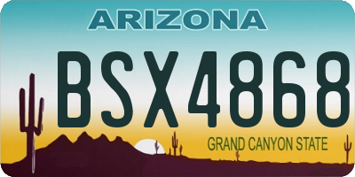 AZ license plate BSX4868