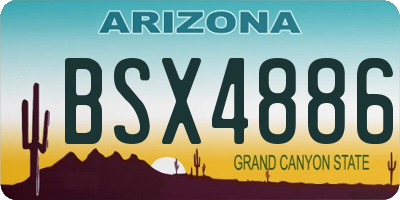 AZ license plate BSX4886