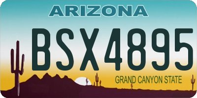 AZ license plate BSX4895