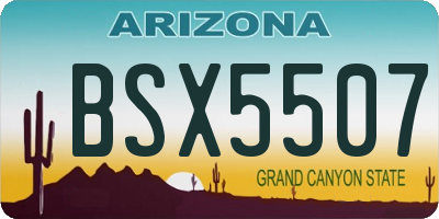 AZ license plate BSX5507