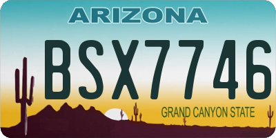 AZ license plate BSX7746