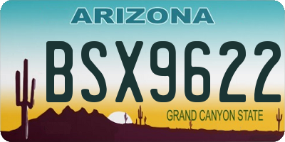 AZ license plate BSX9622