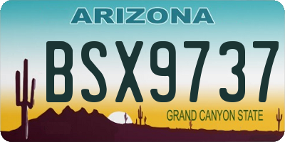 AZ license plate BSX9737
