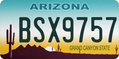 AZ license plate BSX9757