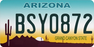 AZ license plate BSY0872