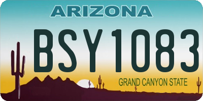 AZ license plate BSY1083