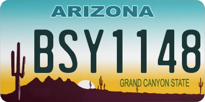 AZ license plate BSY1148