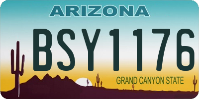 AZ license plate BSY1176