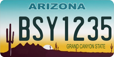 AZ license plate BSY1235