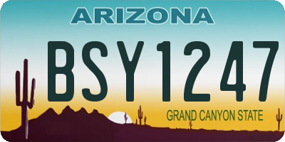 AZ license plate BSY1247