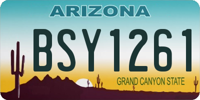 AZ license plate BSY1261