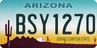 AZ license plate BSY1270