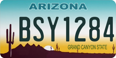 AZ license plate BSY1284