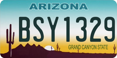 AZ license plate BSY1329