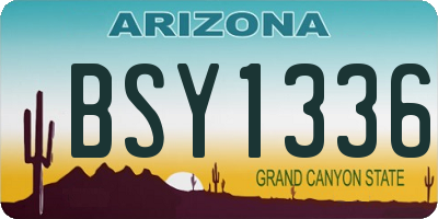 AZ license plate BSY1336