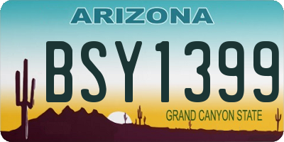 AZ license plate BSY1399