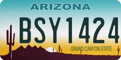 AZ license plate BSY1424