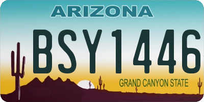 AZ license plate BSY1446
