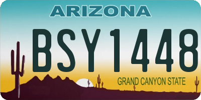 AZ license plate BSY1448