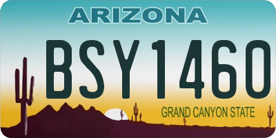 AZ license plate BSY1460