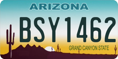 AZ license plate BSY1462