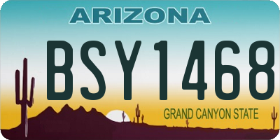 AZ license plate BSY1468