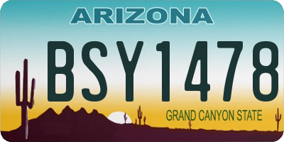AZ license plate BSY1478