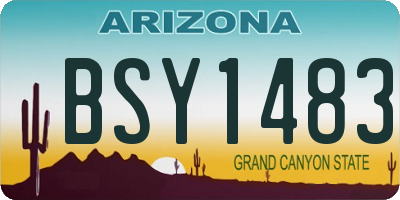 AZ license plate BSY1483