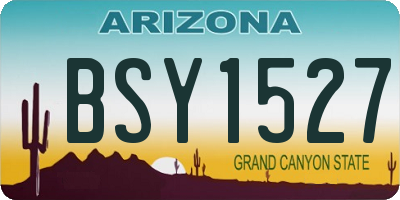 AZ license plate BSY1527