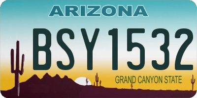 AZ license plate BSY1532