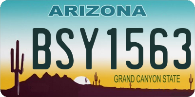 AZ license plate BSY1563