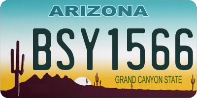 AZ license plate BSY1566