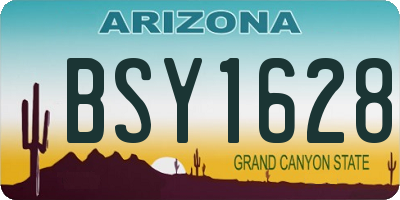 AZ license plate BSY1628