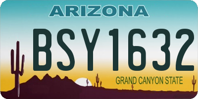 AZ license plate BSY1632