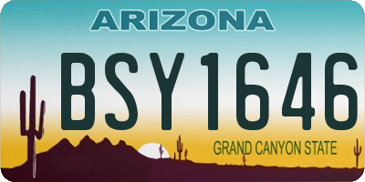 AZ license plate BSY1646