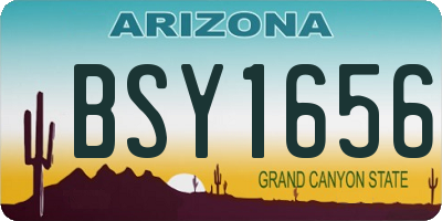 AZ license plate BSY1656