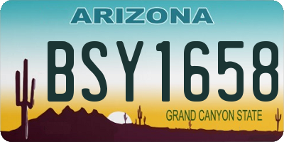 AZ license plate BSY1658