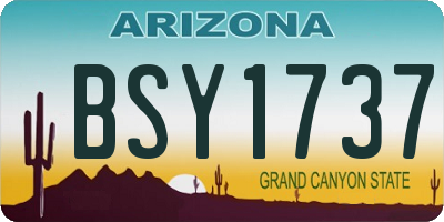 AZ license plate BSY1737