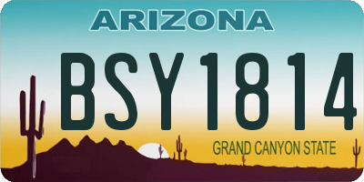 AZ license plate BSY1814