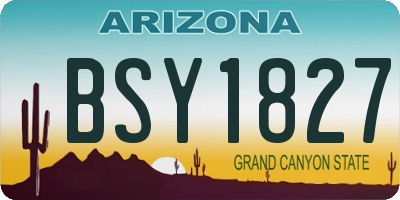 AZ license plate BSY1827