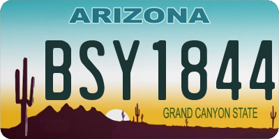 AZ license plate BSY1844