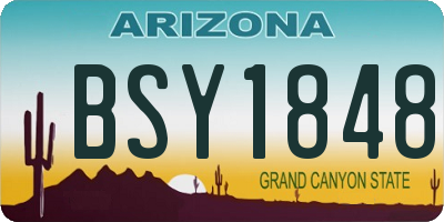 AZ license plate BSY1848