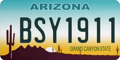 AZ license plate BSY1911