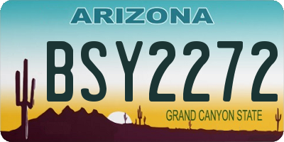 AZ license plate BSY2272