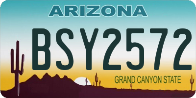 AZ license plate BSY2572