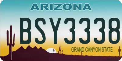 AZ license plate BSY3338