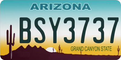 AZ license plate BSY3737