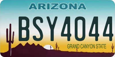 AZ license plate BSY4044